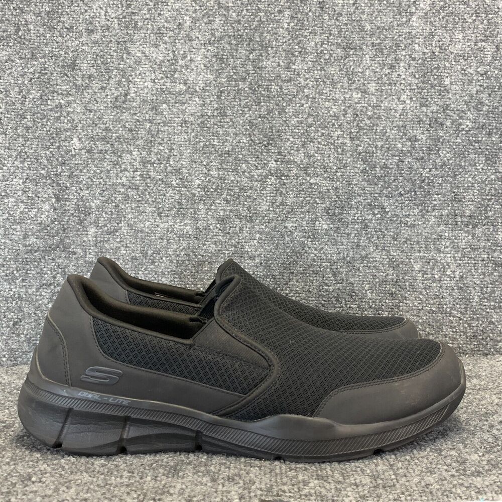 Skechers Shoes Mens 14 Black Equalizer Slip On Mesh Relaxed Air Cooled Loafer